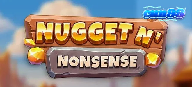 Tampilan visual slot Nugget n’ Nonsense dengan tema tambang yang penuh aksi.